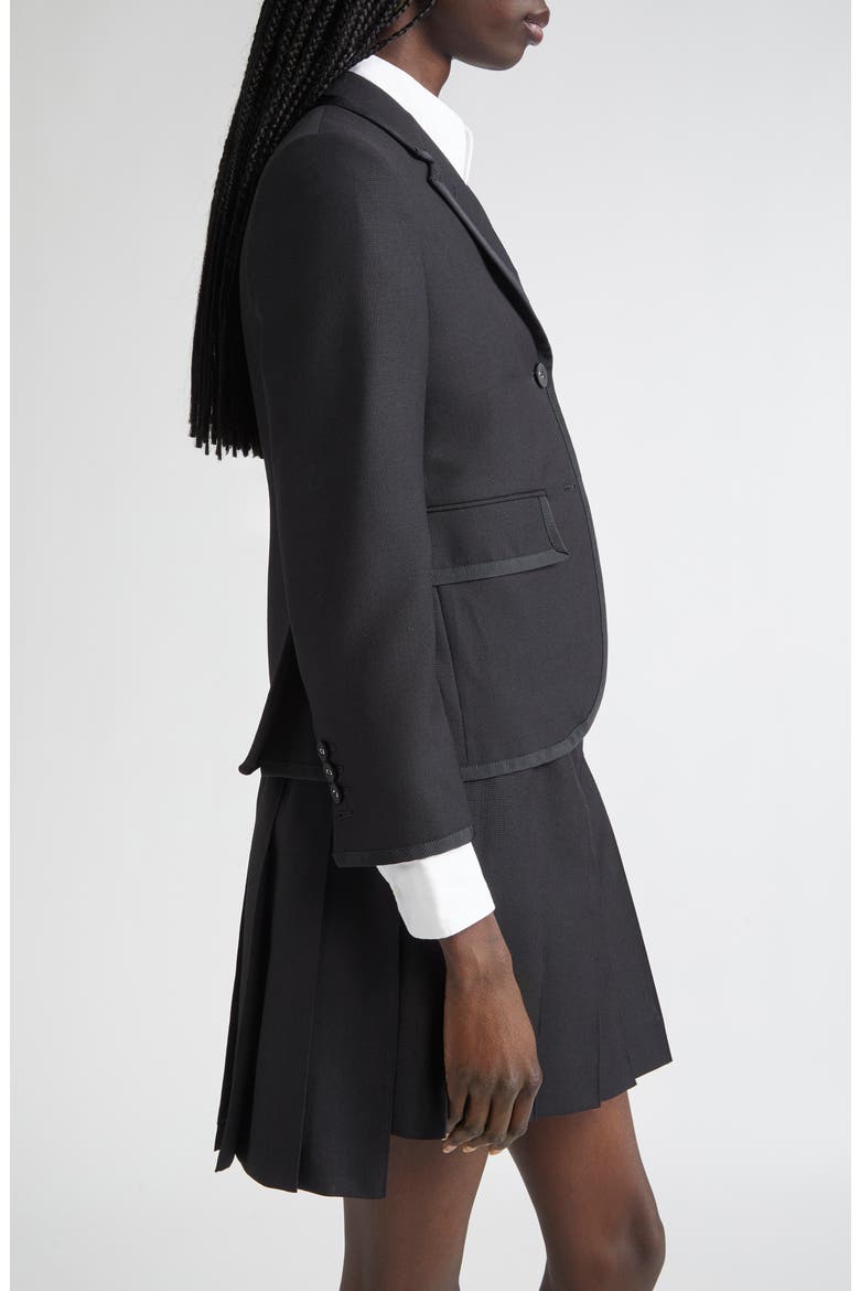 High Armhole Wool Fresco Sport Coat, Alternate, color, BLACK