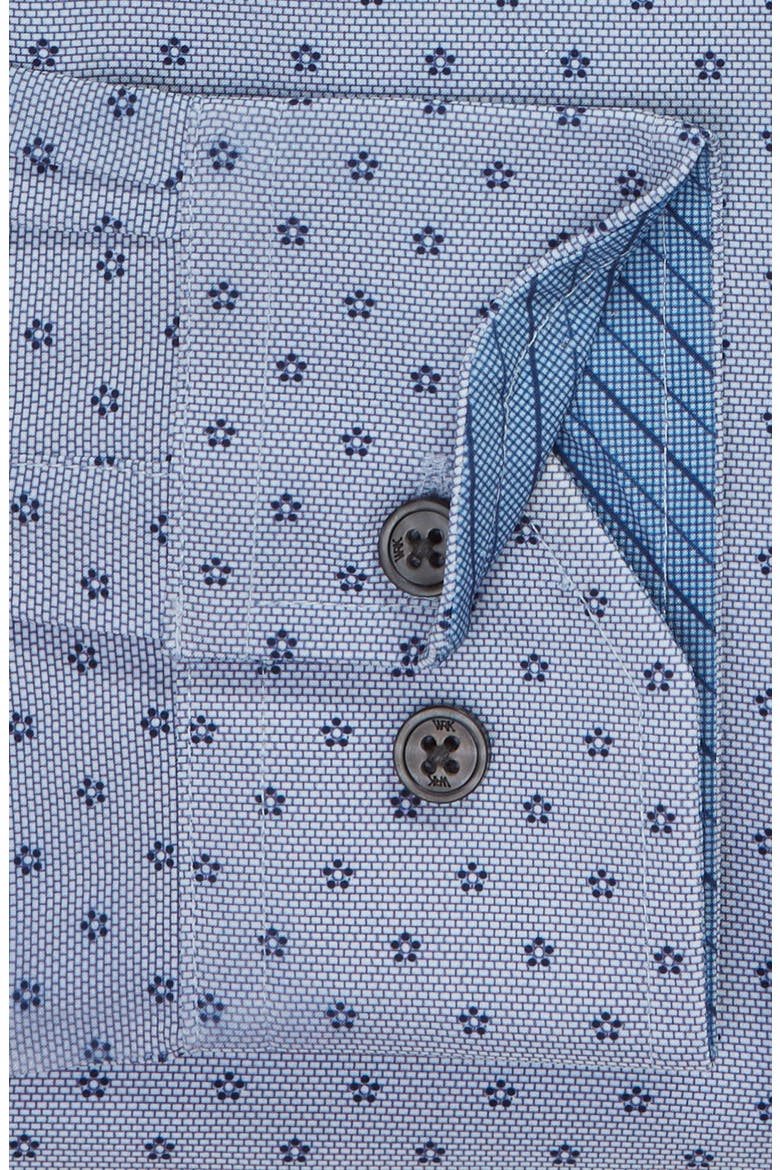 Trim Fit Performance Stretch Floral Dress Shirt, Alternate, color, NAVY