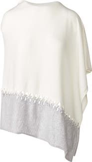 Kinross Cashmere Twist Stitch Poncho