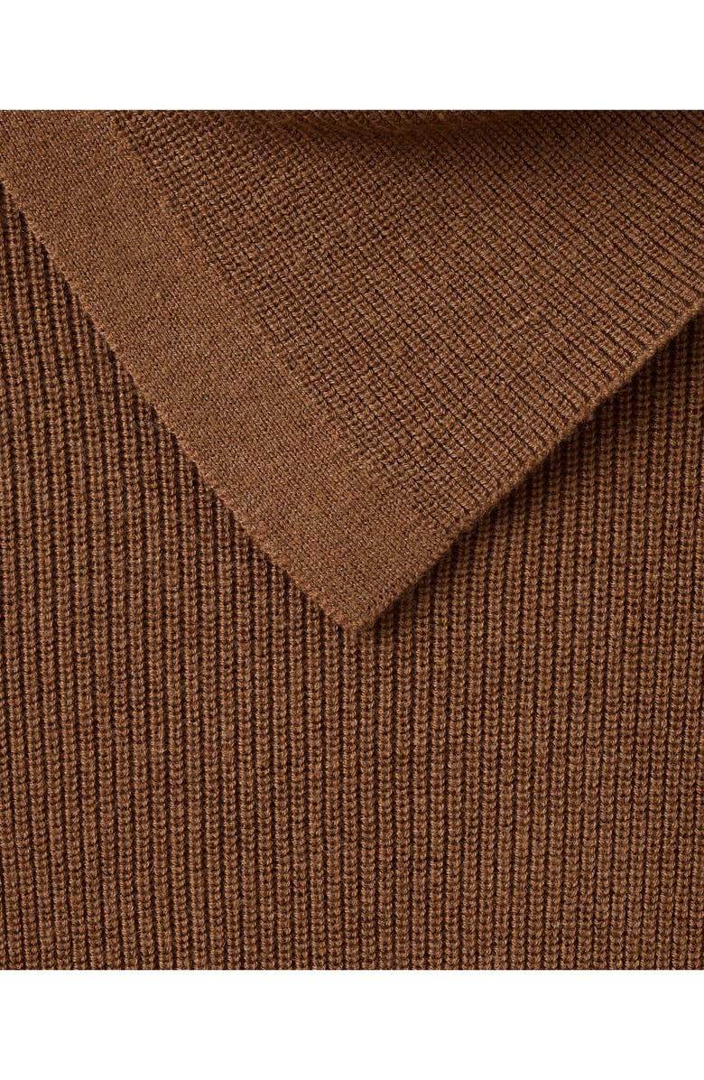 MANGO Asymmetric Neck Sweater, Alternate, color, Caramel