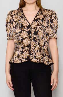 Satin Lace Trim Top