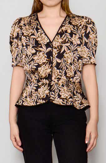 Satin Lace Trim Top