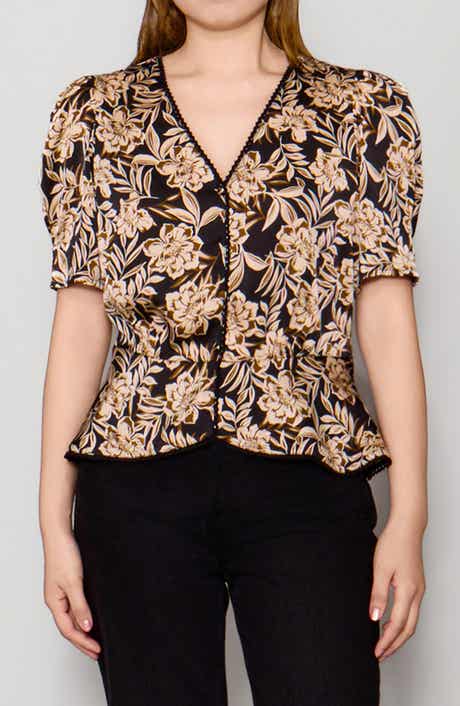 Satin Lace Trim Top