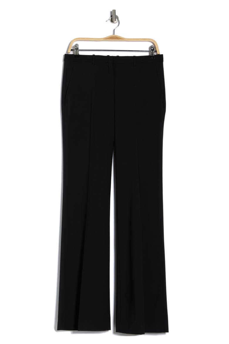 Demetria Stretch Wool Pants, Alternate, color, BLACK
