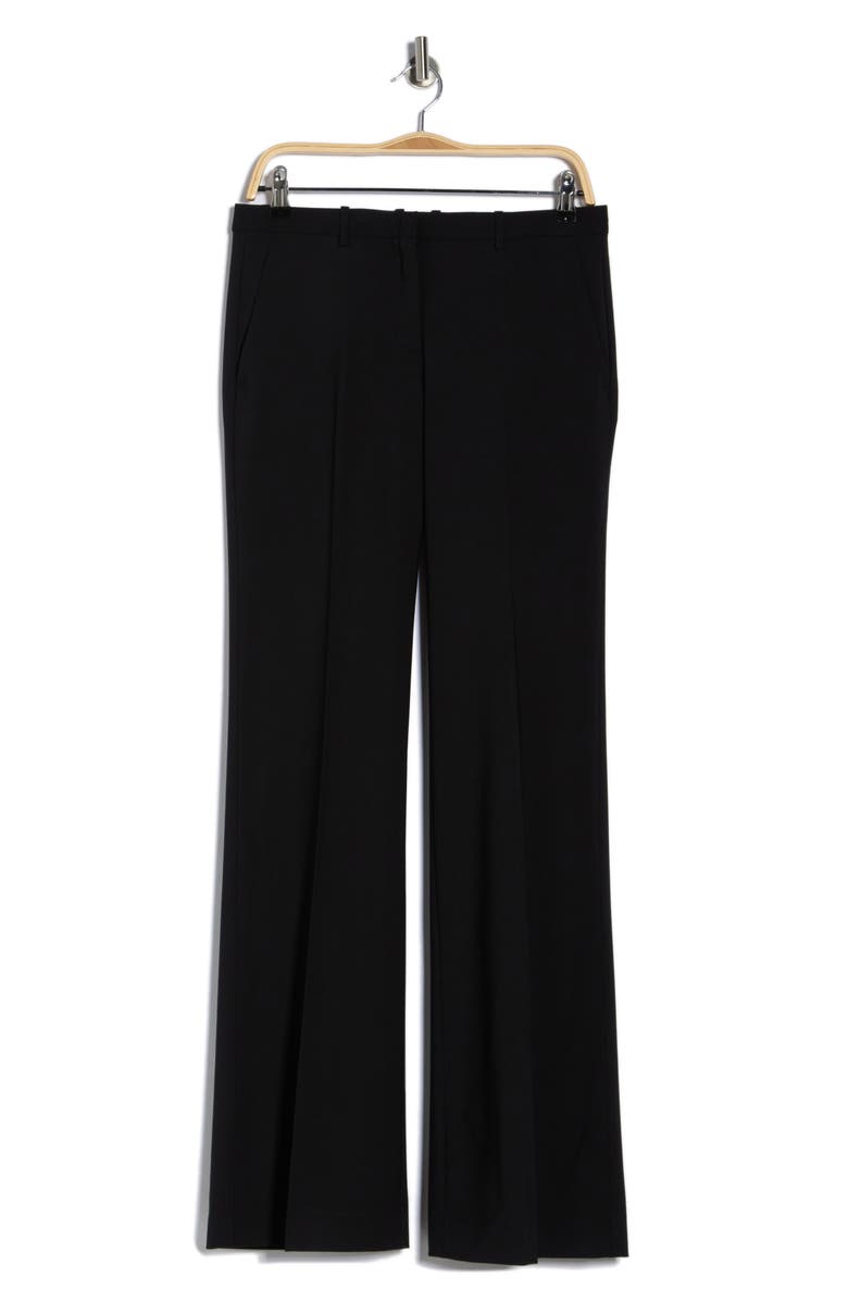 Theory Demetria Stretch Wool Pants, Alternate, color, Black