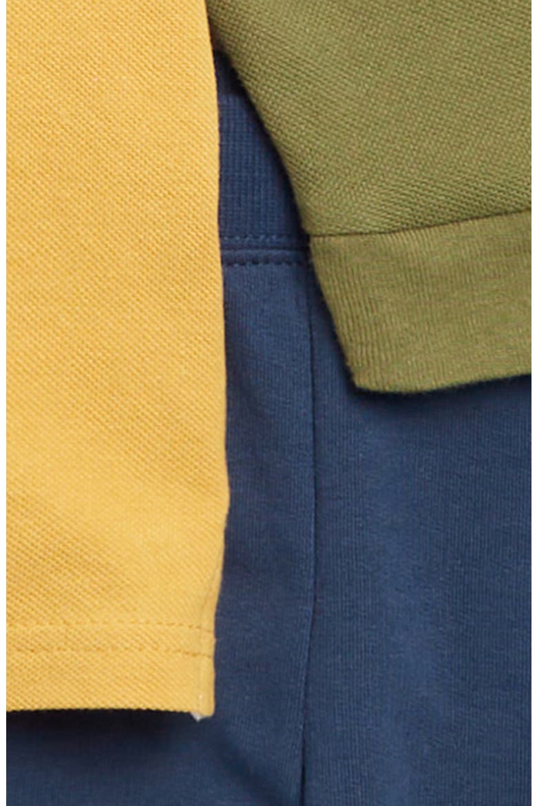 Colorblock Long Sleeve Polo & Pants Set, Alternate, color, BLUE