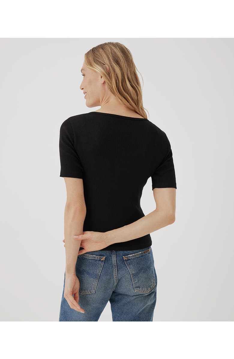 Pact Organic Cotton Favorite Rib Henley Top, Alternate, color,