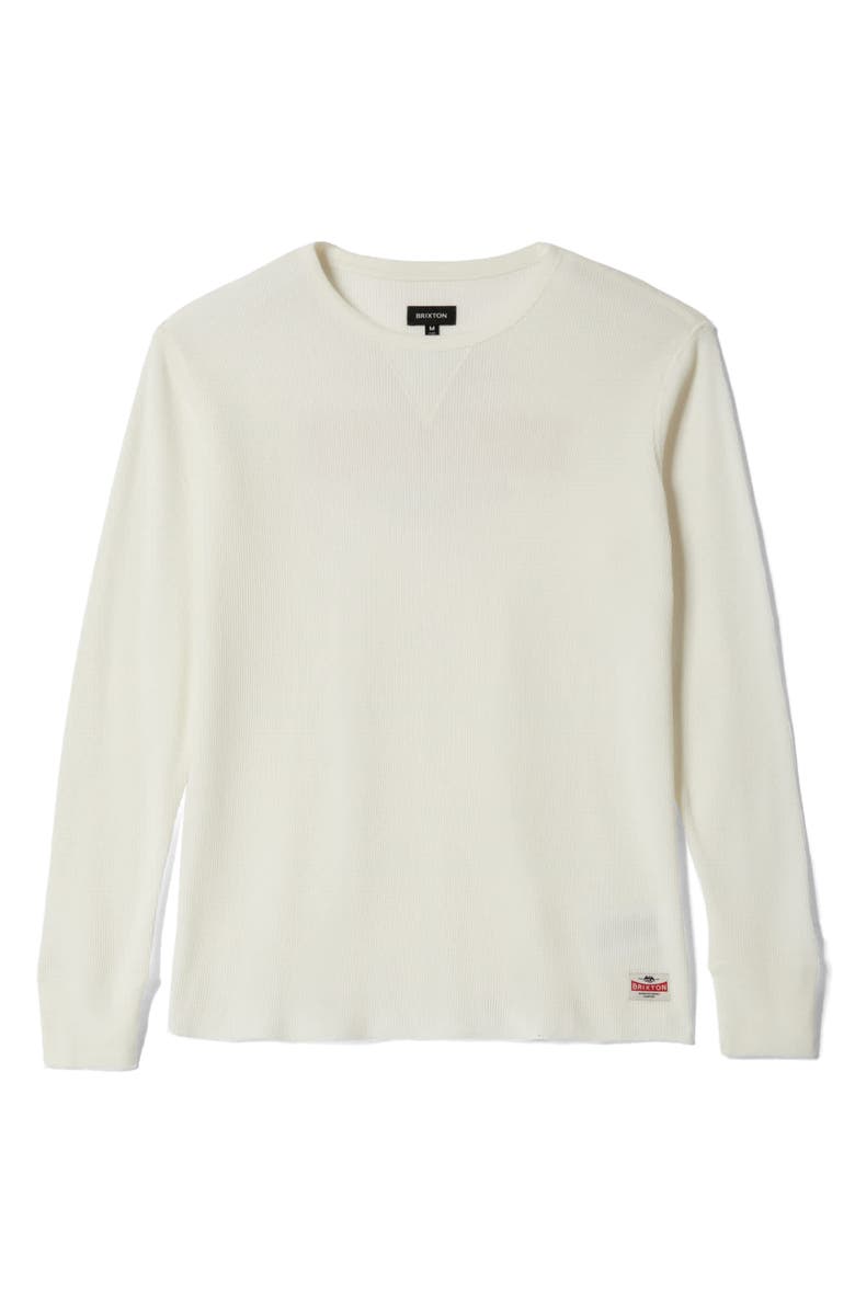 Brixton Altered Threads Long Sleeve Thermal Cotton Graphic T-Shirt, Alternate, color, Off White