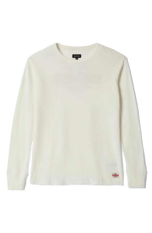 Brixton Altered Threads Long Sleeve Thermal Cotton Graphic T-shirt In White