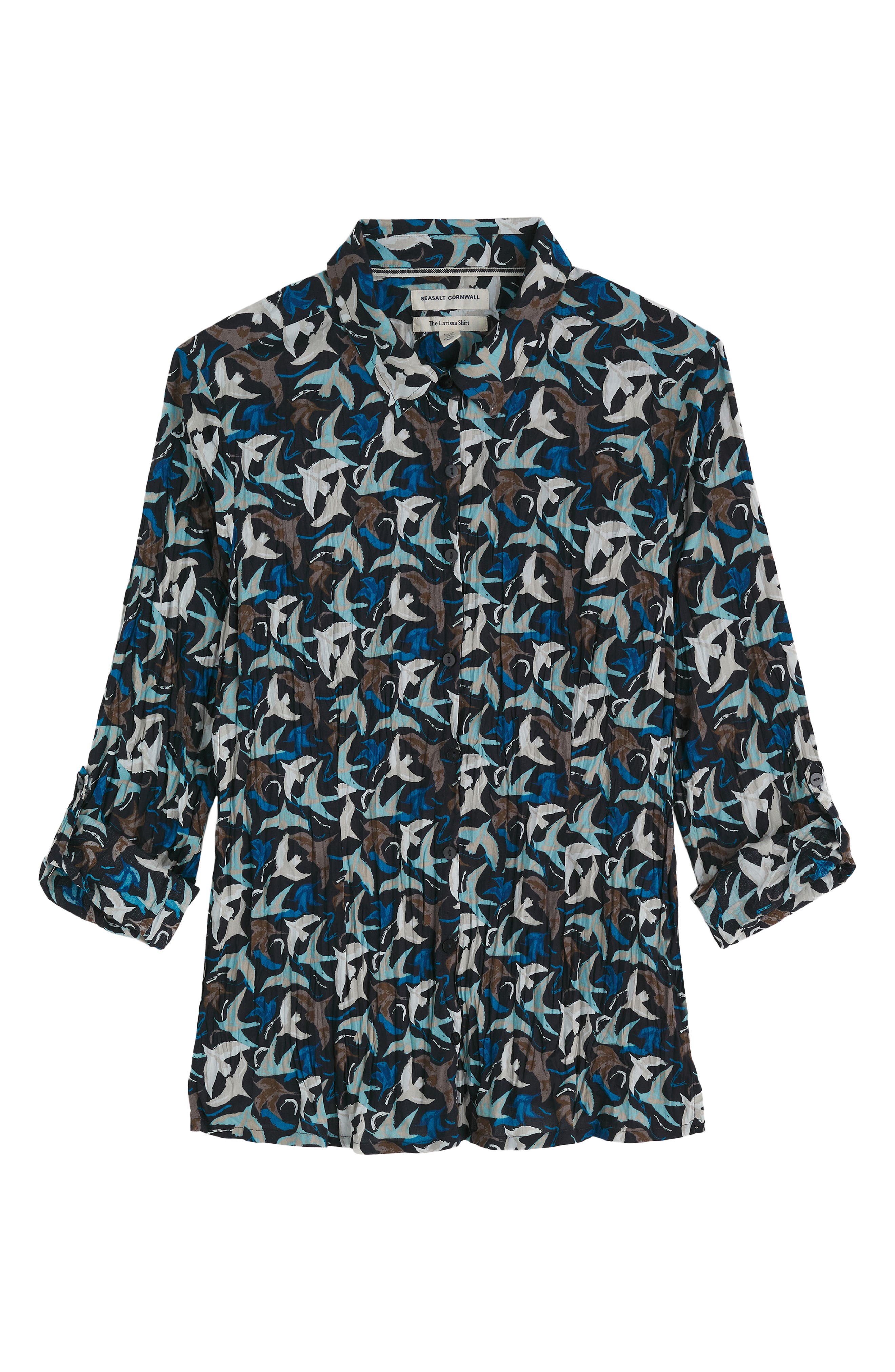 Seasalt Cornwall Larissa Printed Organic Cotton Button-Up Shirt