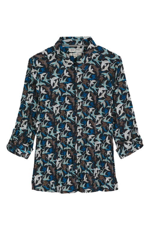 Seasalt Cornwall Larissa Printed Organic Cotton Button-up Shirt In Multi