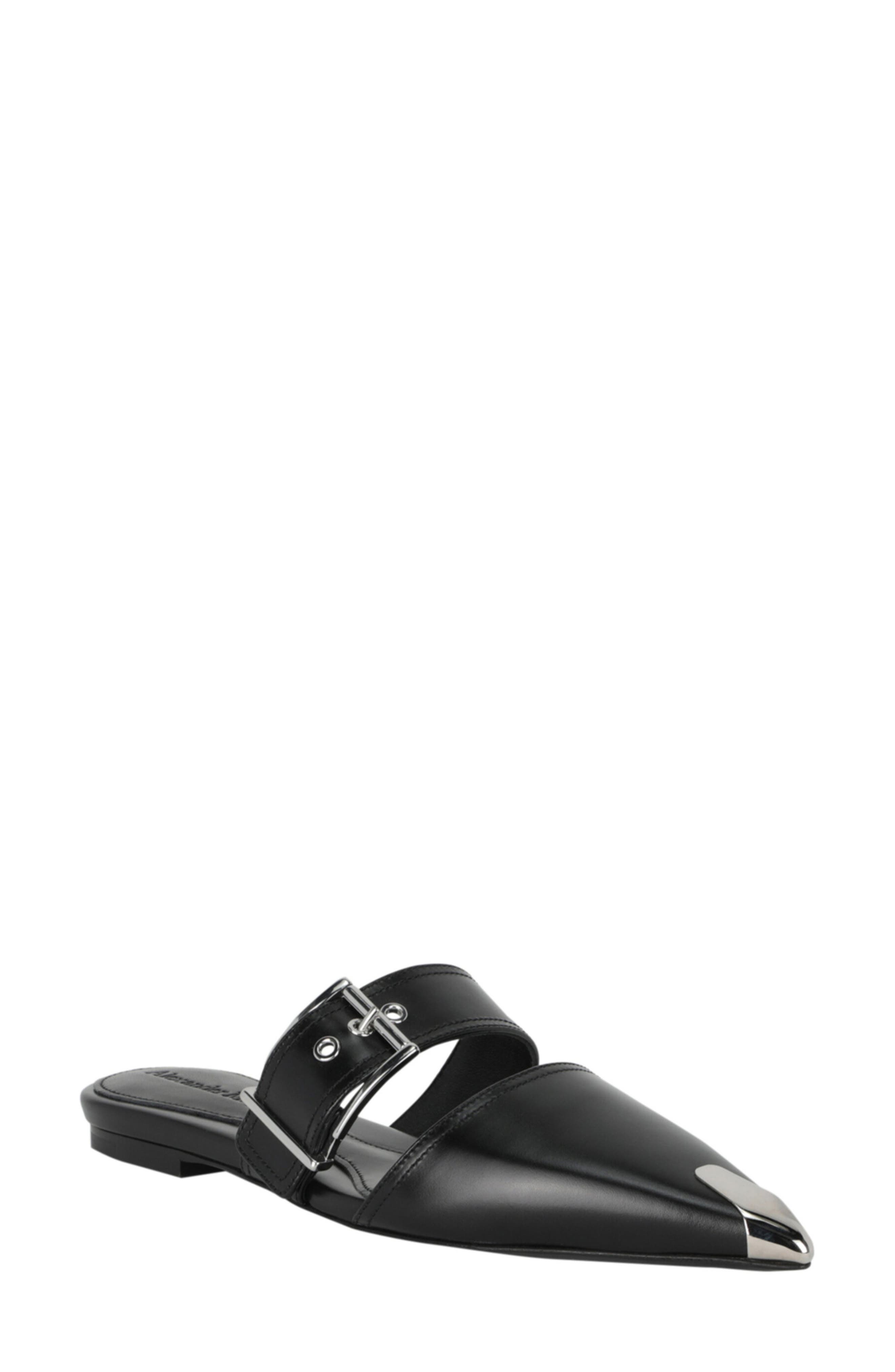 McQueen Punk Pointed Toe Flat, Main, color, 