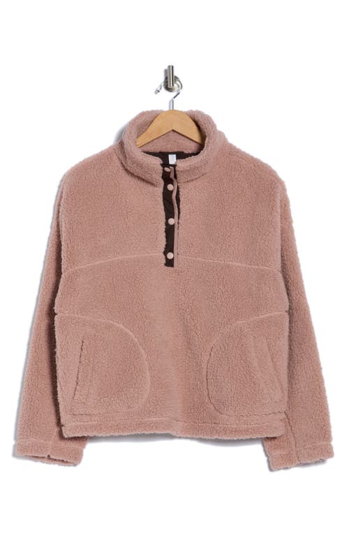 Z By Zella Aspen High Pile Fleece Pullover In Pink