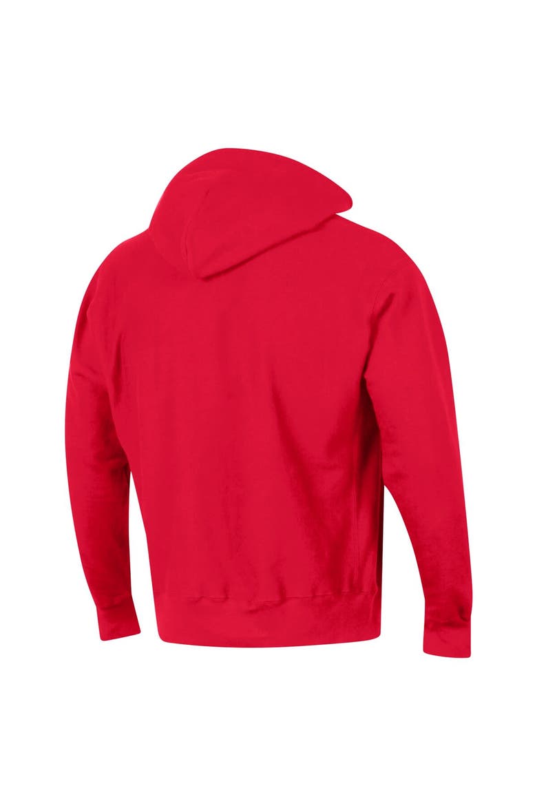 Men's Champion Scarlet Nebraska Huskers Vault Late Night Reverse Weave Pullover Hoodie, Alternate, color, Scarlet