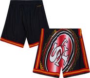 Mitchell & Ness Men's Mitchell & Ness  Black San Francisco 49ers Big Face 7.0 Fashion Shorts