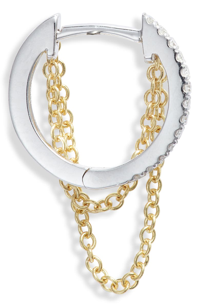 Meira T Chain Huggie Hoop Earrings, Alternate, color, 