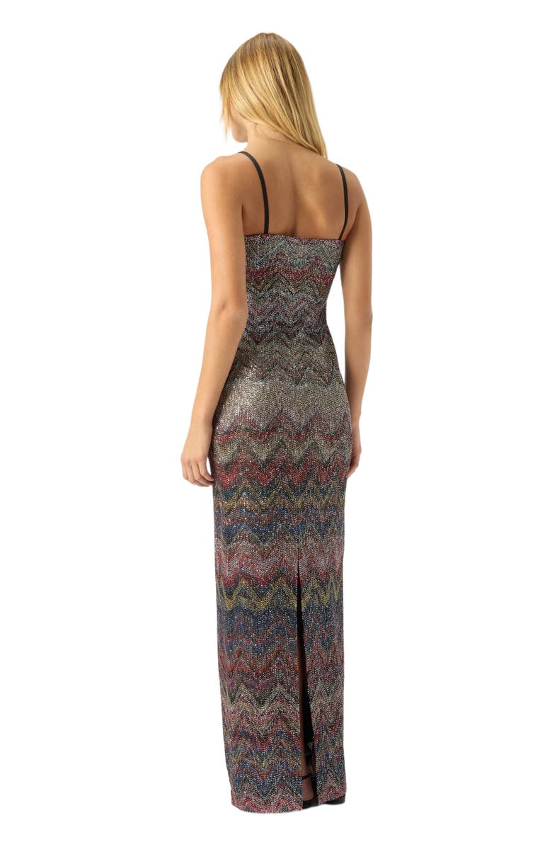Missoni Bustier Long Dress With Zigzag Pattern, Alternate, color, Multicoloured