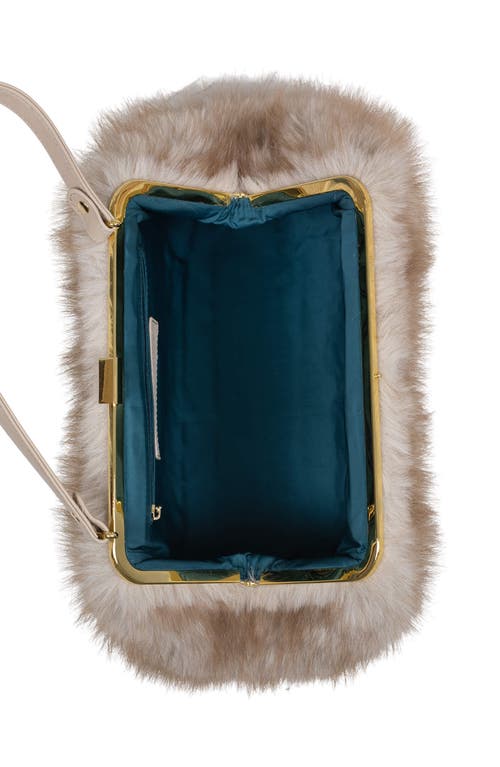 Jeffrey Campbell Gabor Faux Fur Satchel Handbag In Neutral