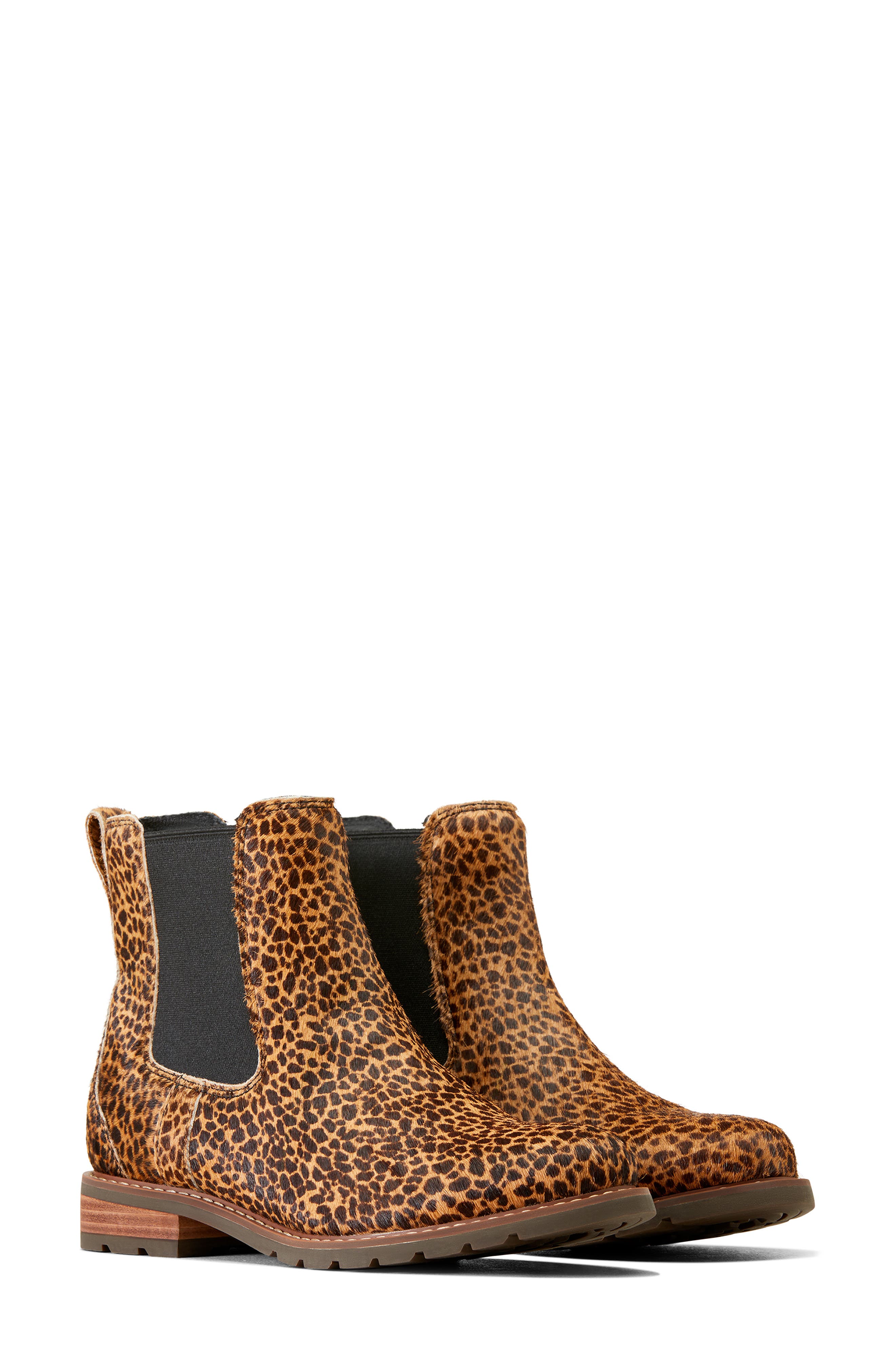 Ariat Wexford Genuine Calf Hair Chelsea Boot, Alternate, color, Cheetah Hair