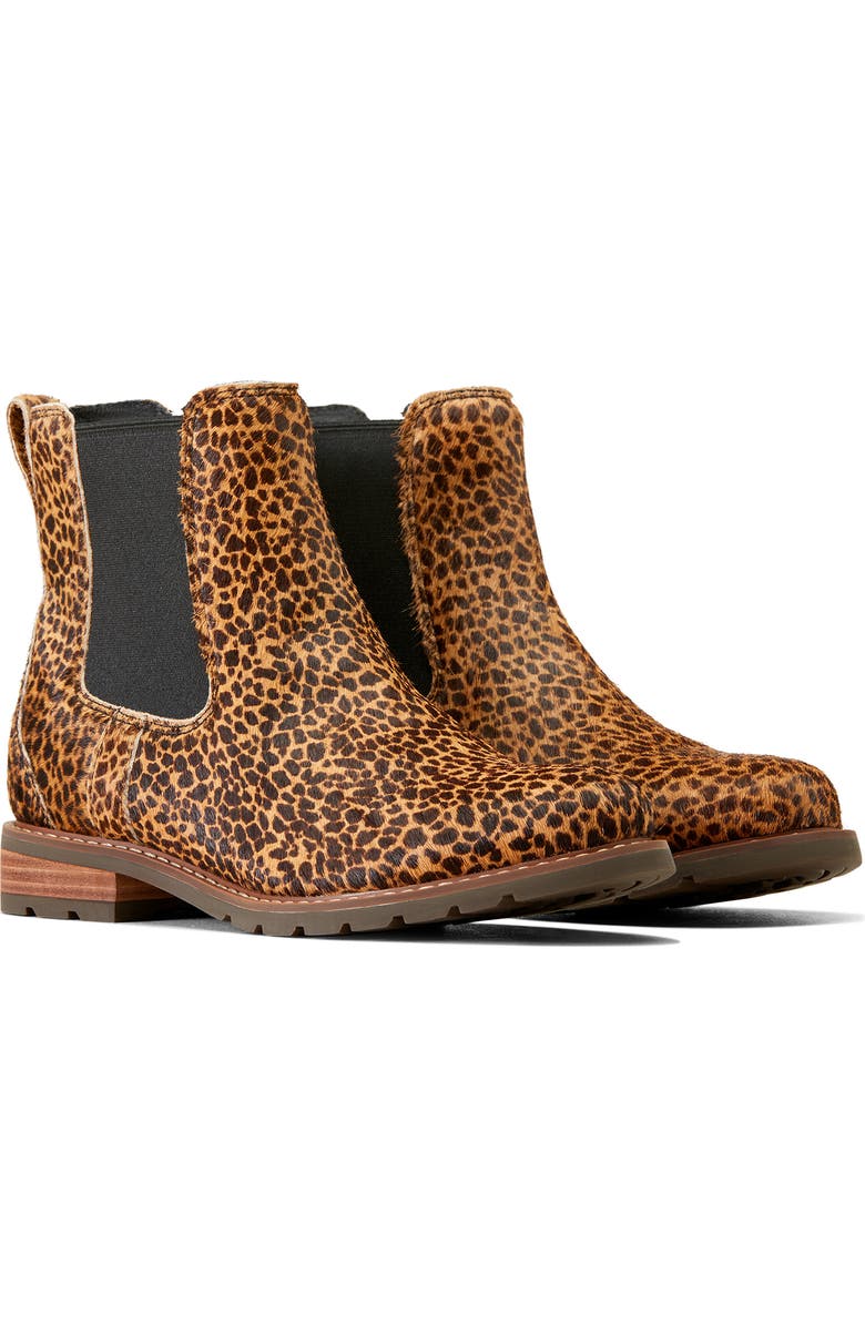 Ariat Wexford Genuine Calf Hair Chelsea Boot, Alternate, color, Cheetah Hair