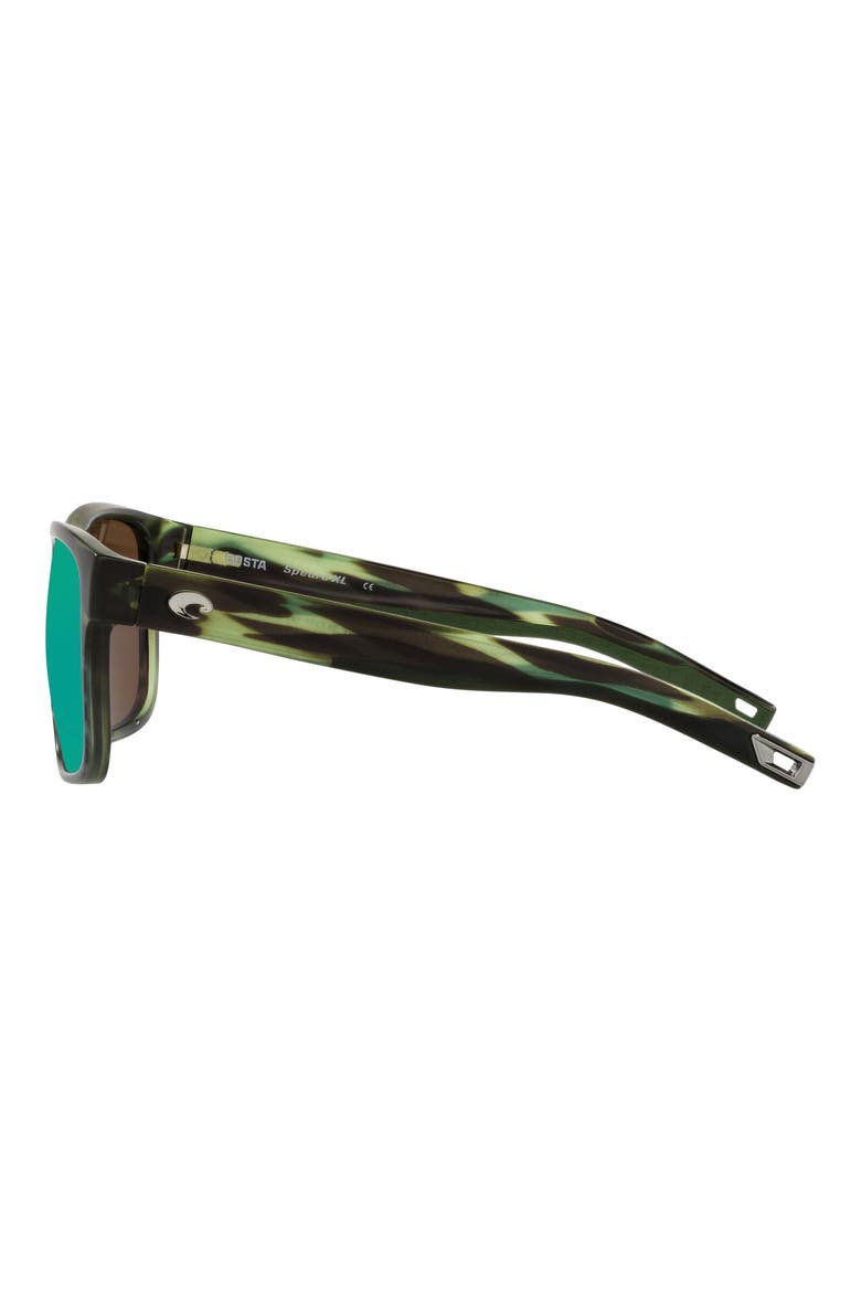 59mm Polarized Square Sunglasses, Alternate, color, GREEN MIRROR