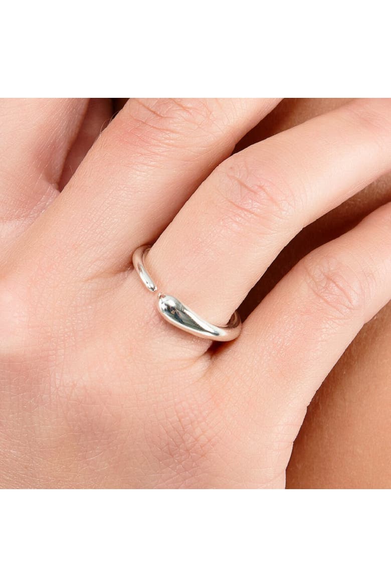 Single Drop Ring, Alternate, color, Sterling Silver