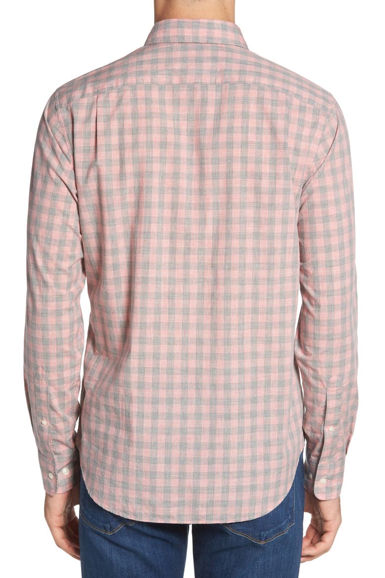 Summerweight Slim Fit Gingham Shirt, Alternate, color, PINE GINGHAM - HEATHER ROSE