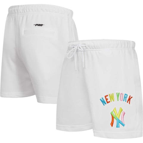 Women's Pro Standard  White New York Yankees Washed Neon Shorts