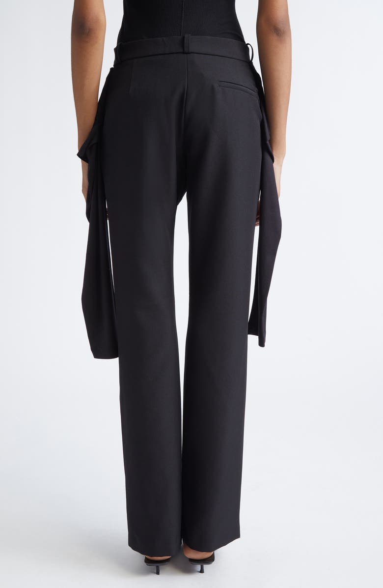Coperni Wrap Detail Jersey Bootcut Trousers, Alternate, color, Black