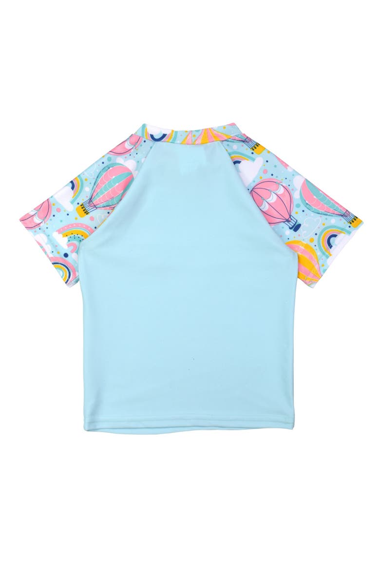 Kids Short Sleeve Rashguard, Alternate, color, Up & Away