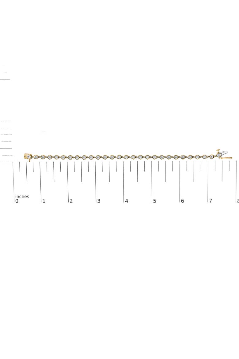 10K Yellow Gold 1 1/2 Cttw Lab Grown Diamond Bezel Link Bracelet, Alternate, color, Yellow Gold