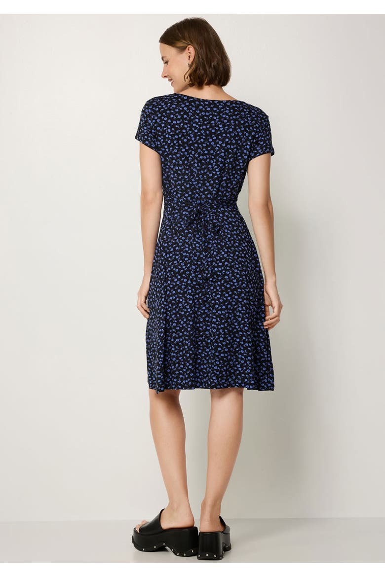 Women's Short Sleeve Print Dress, Alternate, color, Blue Printed