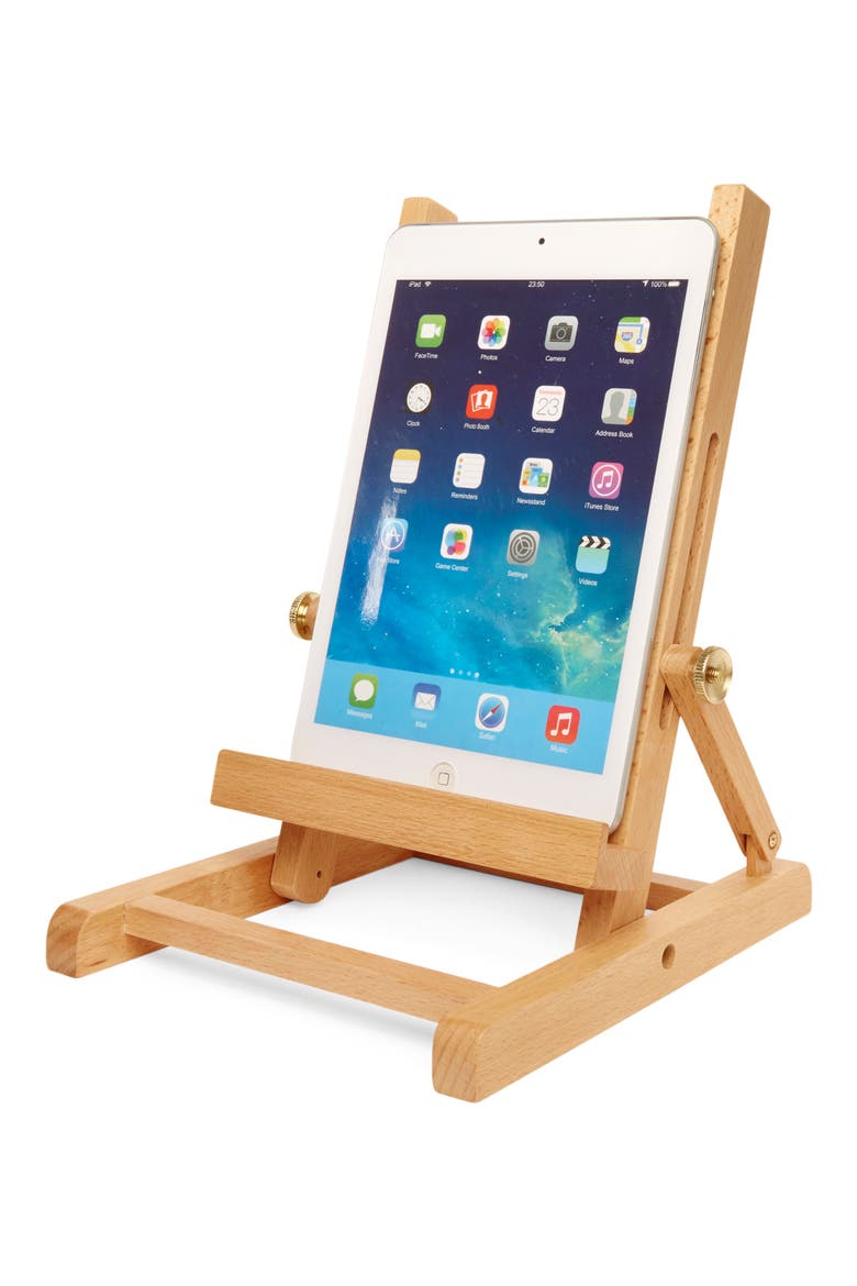 Adjustable Wooden Tablet Stand, Alternate, color, MULTI