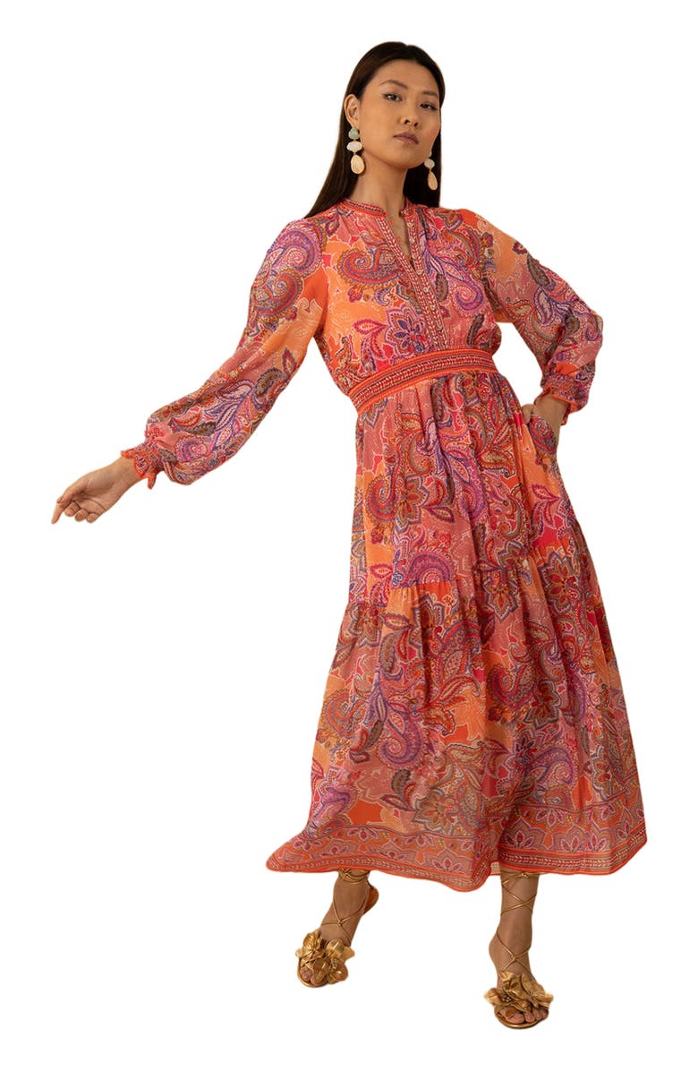 Hale Bob Shelby Chiffon Long Dress, Alternate, color,