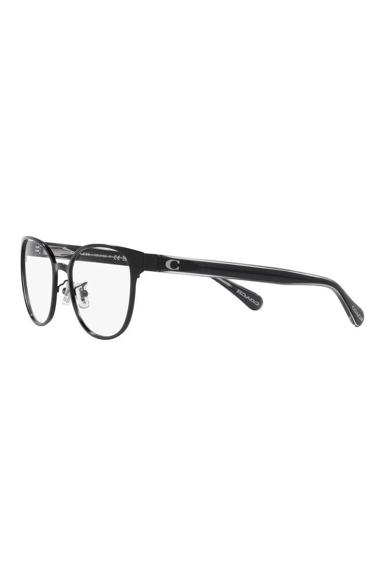 53mm Square Optical Glasses, Alternate, color, SHINY BLACK