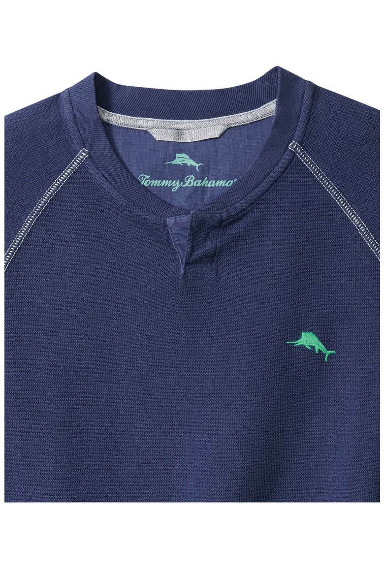 Montego Bay Abaco Notch Neck Sweatshirt, Alternate, color, ISLAND NAVY