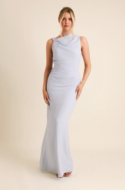 Twist Asym Chiffon Bridesmaid Dress