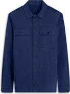 Bugatchi Linen & Cotton Stretch Shirt Jacket
