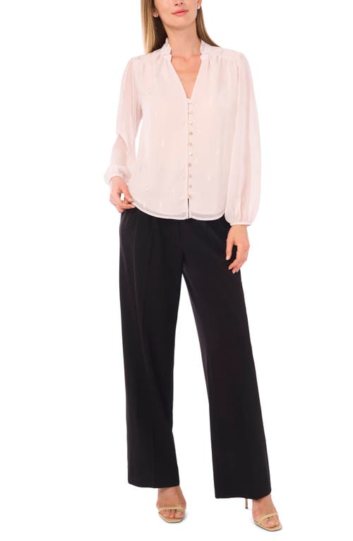 Ted Baker Ruffle V-neck Button-up Shirt In Pink