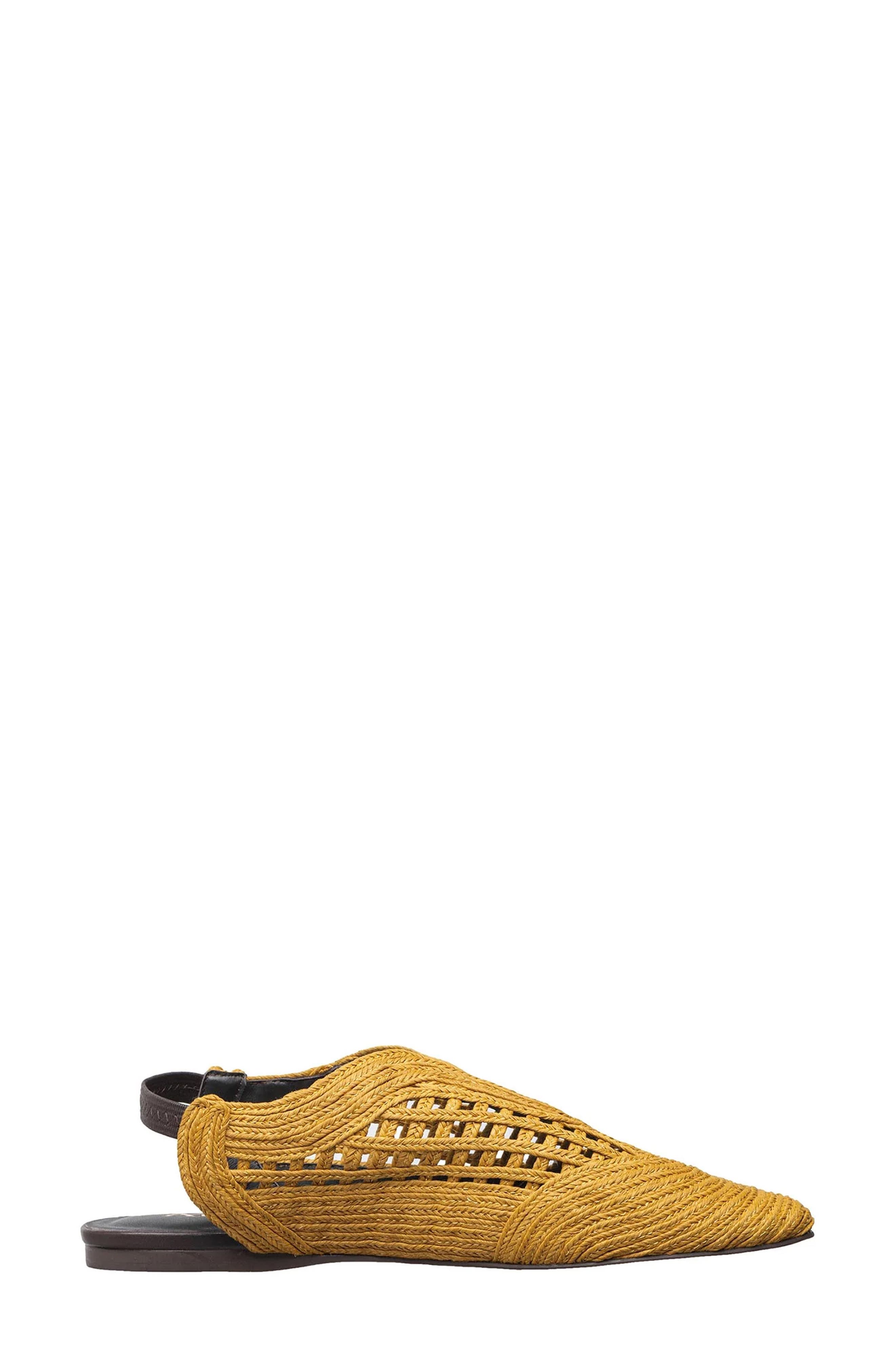 Daisy Slingback Flat, Alternate, color, MUSTARD