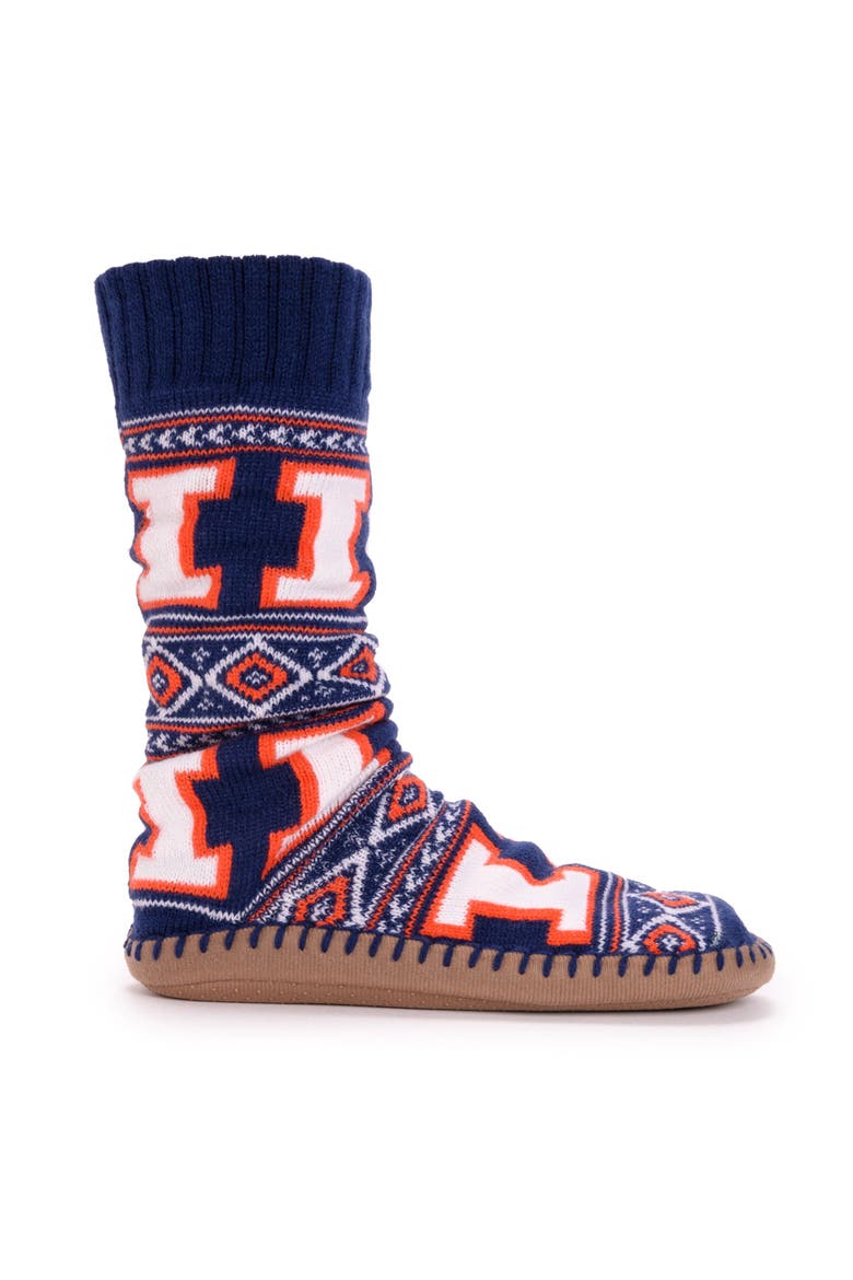 Gameday Slipper Socks, Alternate, color, Illinois