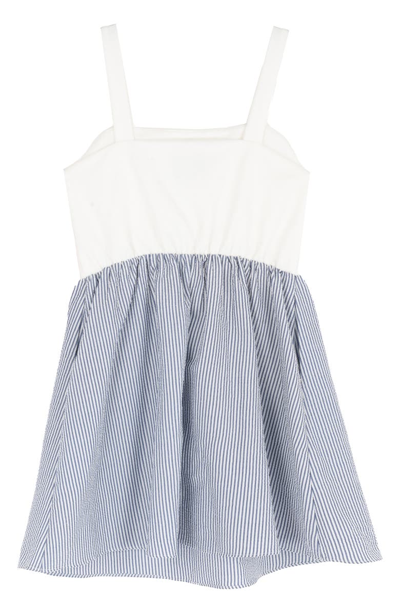 Rare Editions Kids' Stripe Seersucker Dress, Alternate, color, Blue