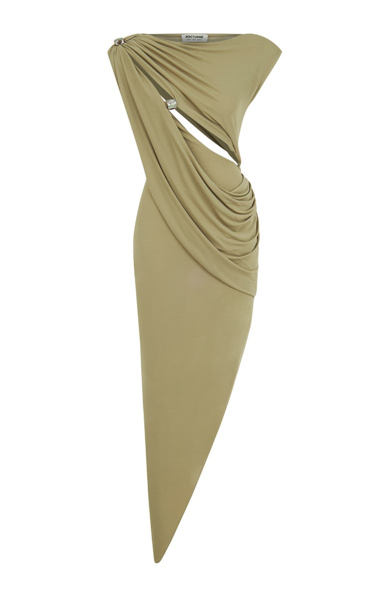 Nocturne Accessory Detailed Midi Coctail Dress, Alternate, color, 