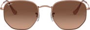 Ray-Ban 54mm Gradient Hexagonal Sunglasses