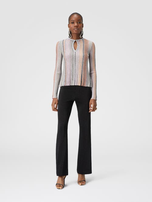 MISSONI MISSONI PARTIALIZED RIBBED SWEATER WITH SEQUINS