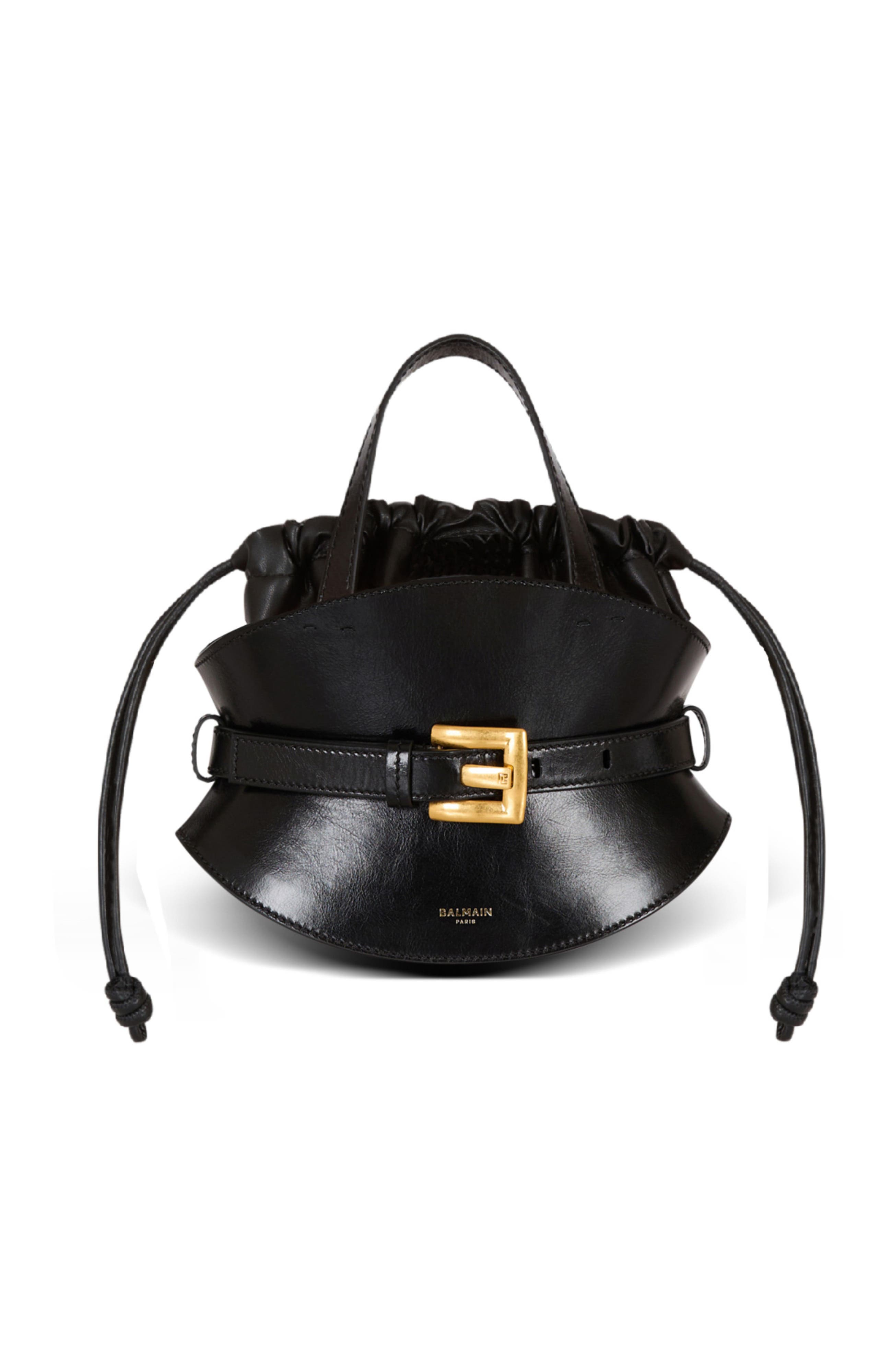 Balmain Shuffle Mini bag in calfskin leather, Main, color, 