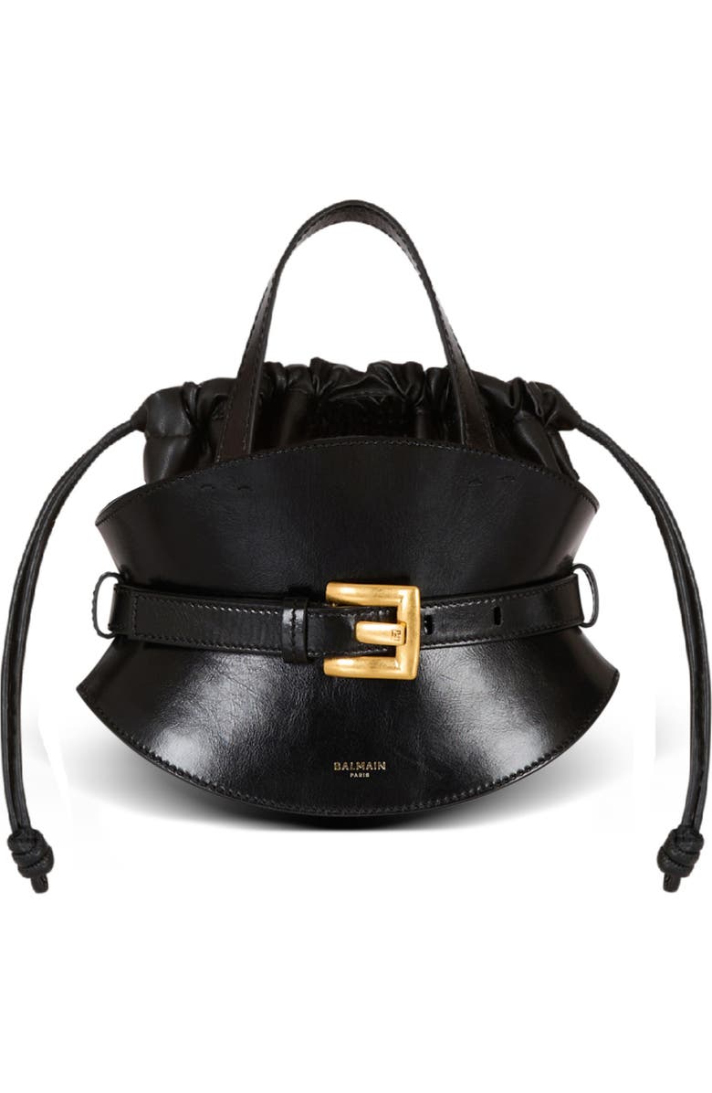 Balmain Shuffle Mini bag in calfskin leather, Main, color,