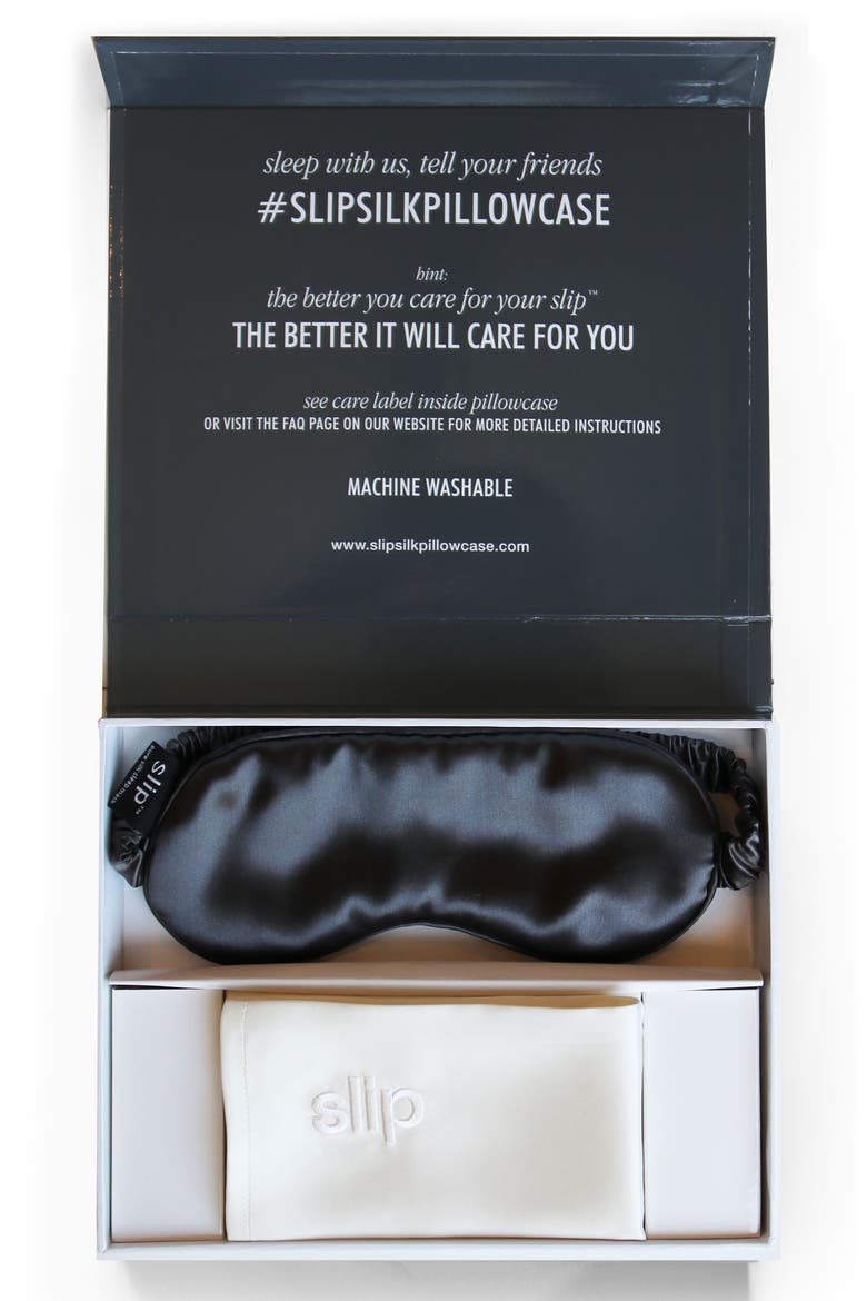slip™ for beauty sleep White & Charcoal Collection (Nordstrom Exclusive), Alternate, color, WHITE/CHARCOAL