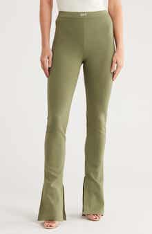 Off-White Sleek Split Cuff Flare Leggings