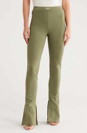 Off-White Sleek Split Cuff Flare Leggings